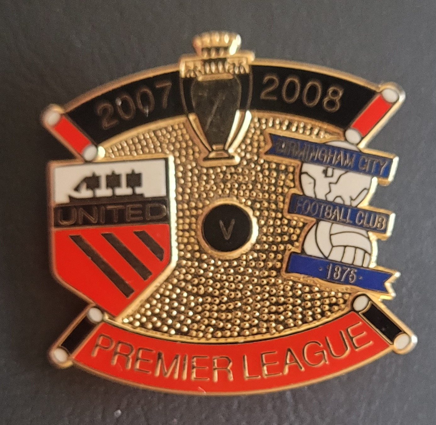 2007-08 PREMIER LGE MANCHESTER UNITED V BIRMINGHAM CITY BADGE