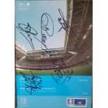 2002 FA CUP S/F ARSENAL V MIDDLESBROUGH SIGNED BY HENRY, BERGKAMP, VIEIRA, UPSON & TAYLOR