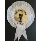 ORIGINAL 1982 WORLD CUP PERU ROSETTE