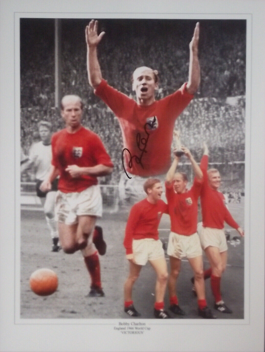 BOBBY CHARLTON 1966 WORLD CUP AUTOGRAPHED MONTAGE