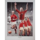 BOBBY CHARLTON 1966 WORLD CUP AUTOGRAPHED MONTAGE