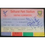 1991-92 CRYSTAL PALACE V MANCHESTER UNITED TICKET