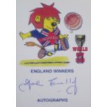 ENGLAND 1966 WORLD CUP WILLIE CARD AUTOGRAPHED BY JOHN CONNELLY