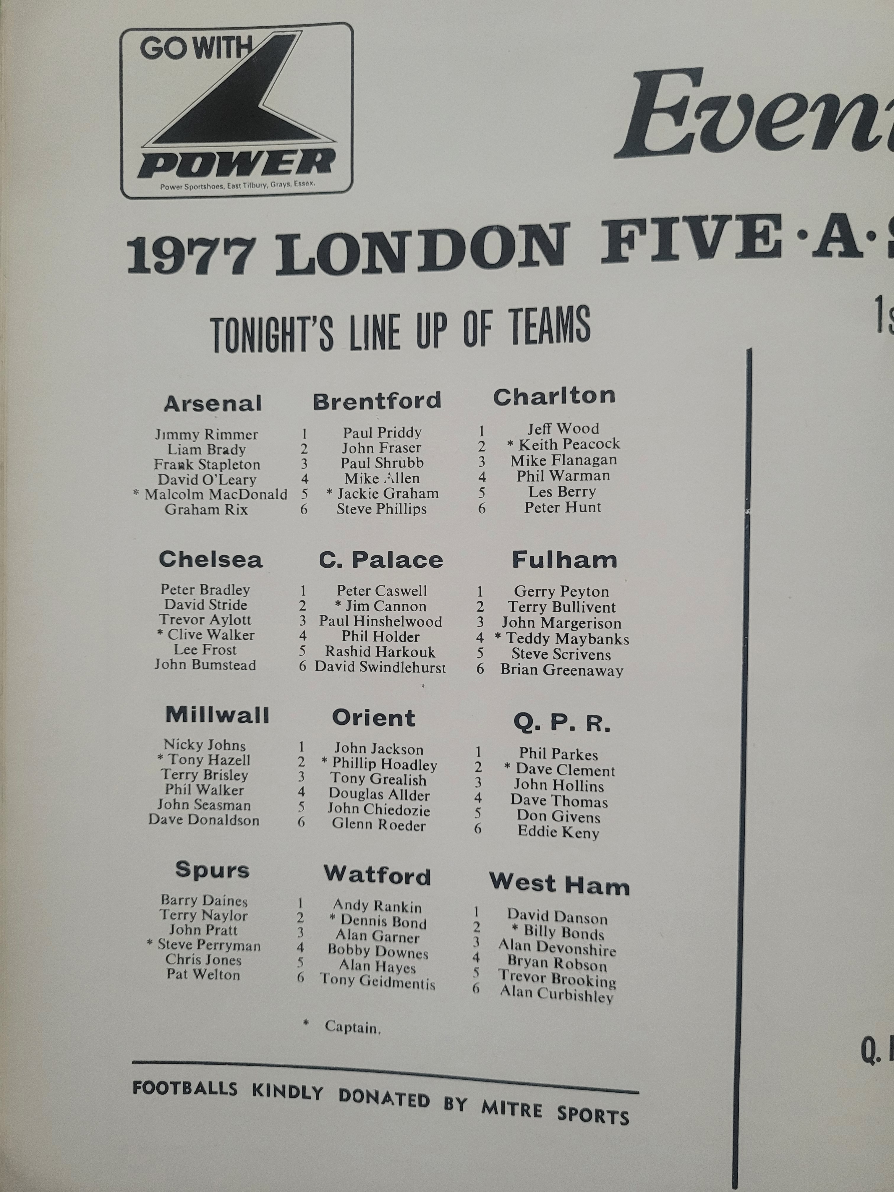 1977 LONDON FIVE-A-SIDE - Image 2 of 2