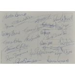 ENGLAND 1966 WORLD CUP WINNERS POSTCARD SIGNED BY 21 OF THE SQUAD