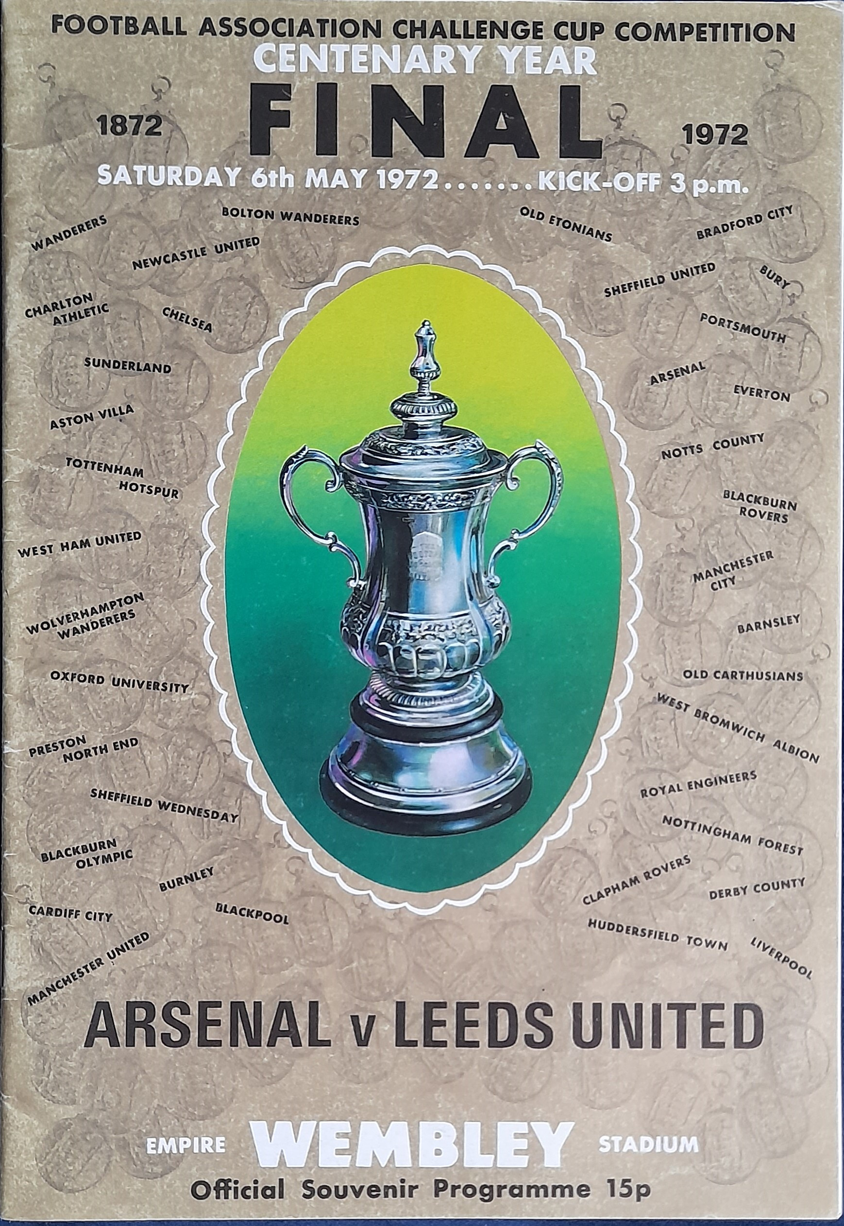 LEEDS UNITED MULTI AUTOGRAPHED 1972 FA CUP FINAL PROGRAMME - Image 2 of 5