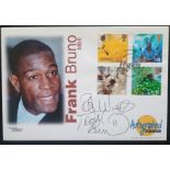 BOXING FRANK BRUNO AUTOGRAPHED POSTAL COVER