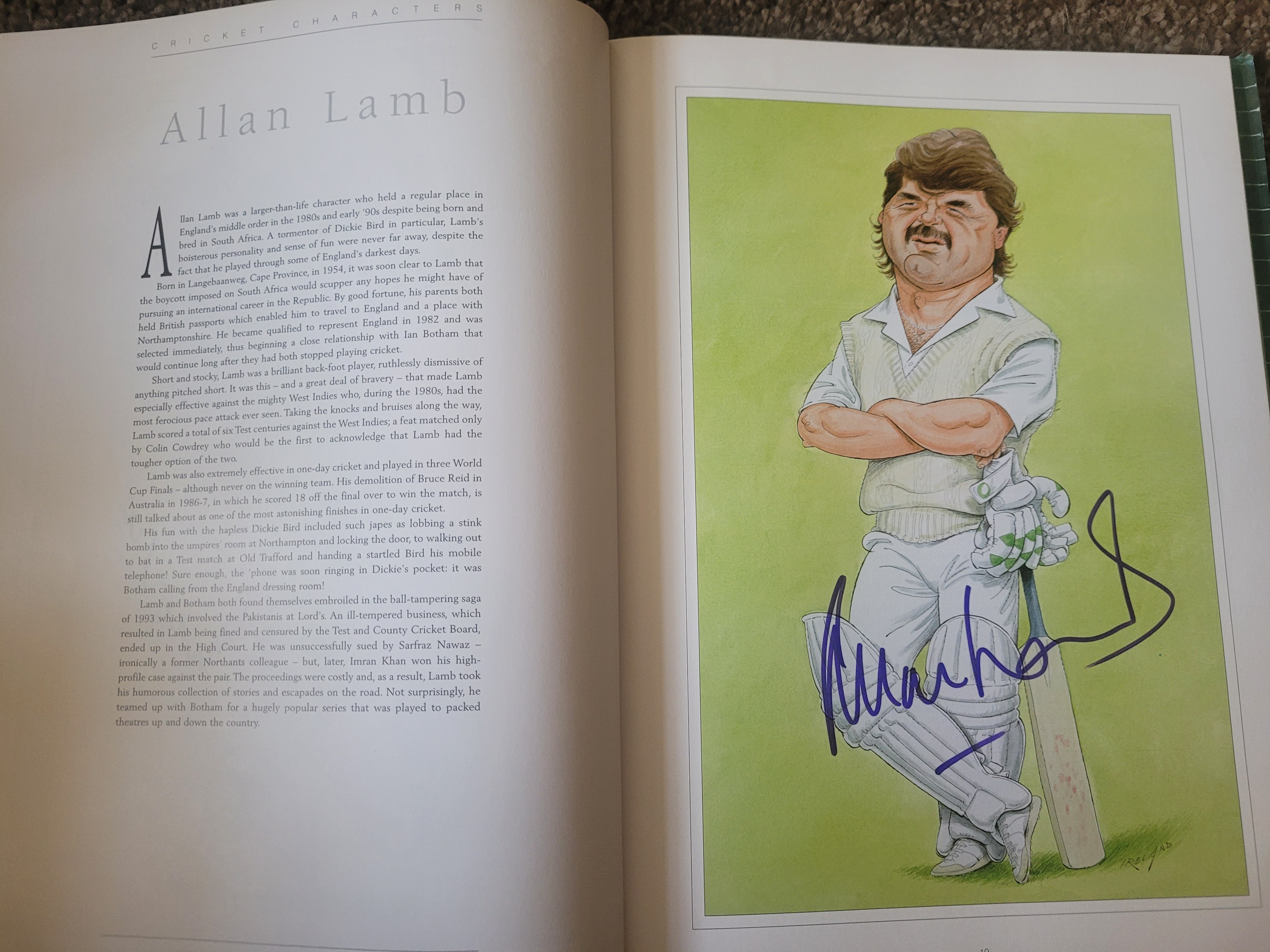 THE CRICKET CARICATURES OF JOHN IRELAND MULTI SIGNED BOOK - Image 8 of 39