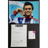 2012 OLYMPICS TOM DALEY OFFICIAL SIGNED PHOTO