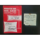 1961 BRIGHTON V INTERNATIONAL ALL STARS PROGRAMME & TICKET