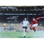 ENGLAND 1966 WORLD CUP FINAL GEOFF HURST LARGE AUTOGRAPHED PHOTO