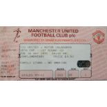 1995-96 MANCHESTER UNITED V ROTOR VOLGOGRAD UEFA CUP UNUSED TICKET