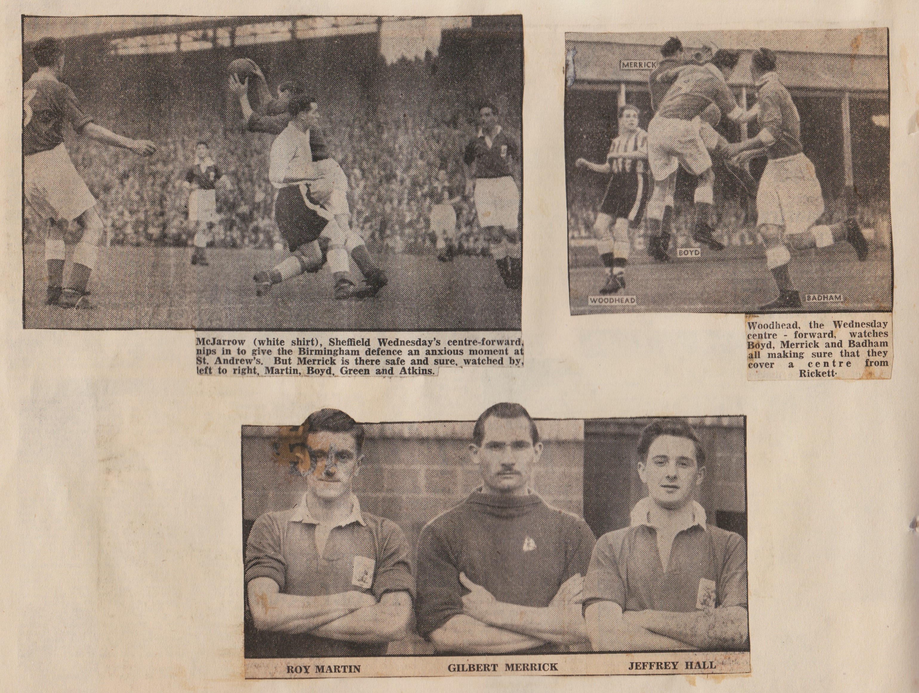 1951/52 BIRMINGHAM CITY SCRAPBOOK - Image 3 of 4