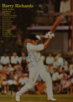 CRICKET - BARRY RICHARDS HAMPSHIRE & SOUTH AFRICA HAND SIGNED BENEFIT BROCHURE