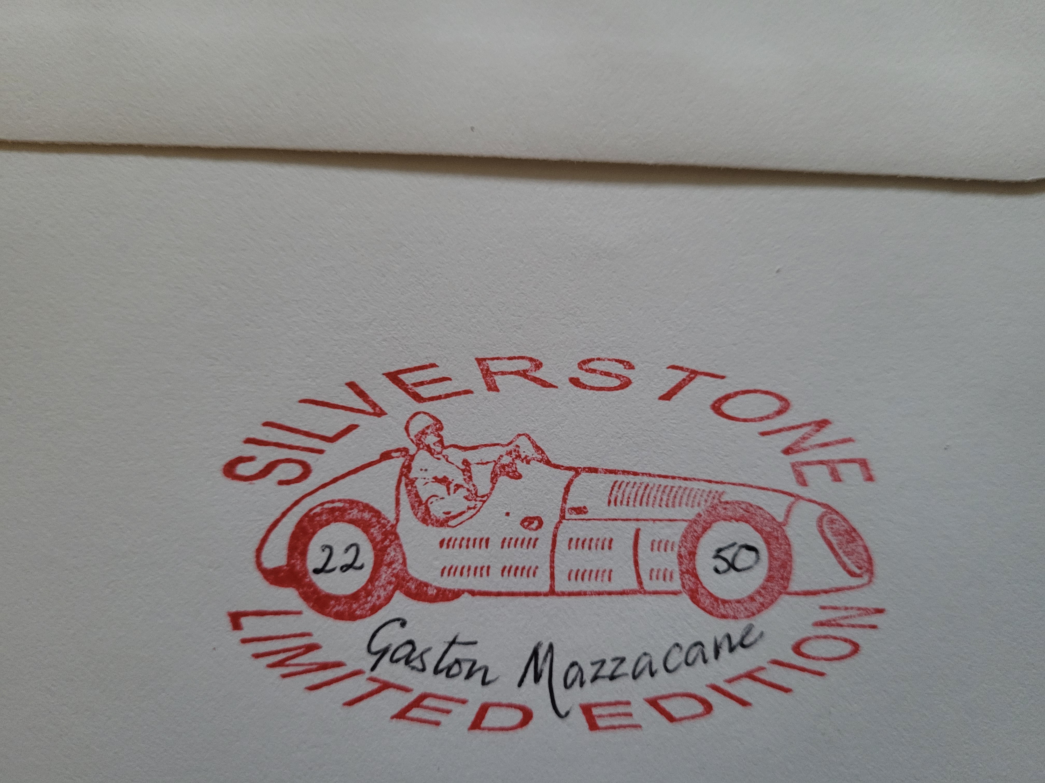 2000 SILVERSTONE MOTOR RACING LTD EDITION POSTAL COVER AUTOGRAPHED BY GASTON MAZZACANE - Image 2 of 2