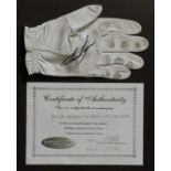 RETIEF GOOSEN MATCH WORN AND AUTOGRAPHED GOLF GLOVE