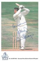 CRICKET IAN BOTHAM WORCESTERSHIRE, SOMERSET, DURHAM & ENGLAND AUTOGRAPHED TCCB PHOTO CARD