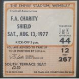 1977 FA CHARITY SHIELD LIVERPOOL V MANCHESTER UNITED TICKET