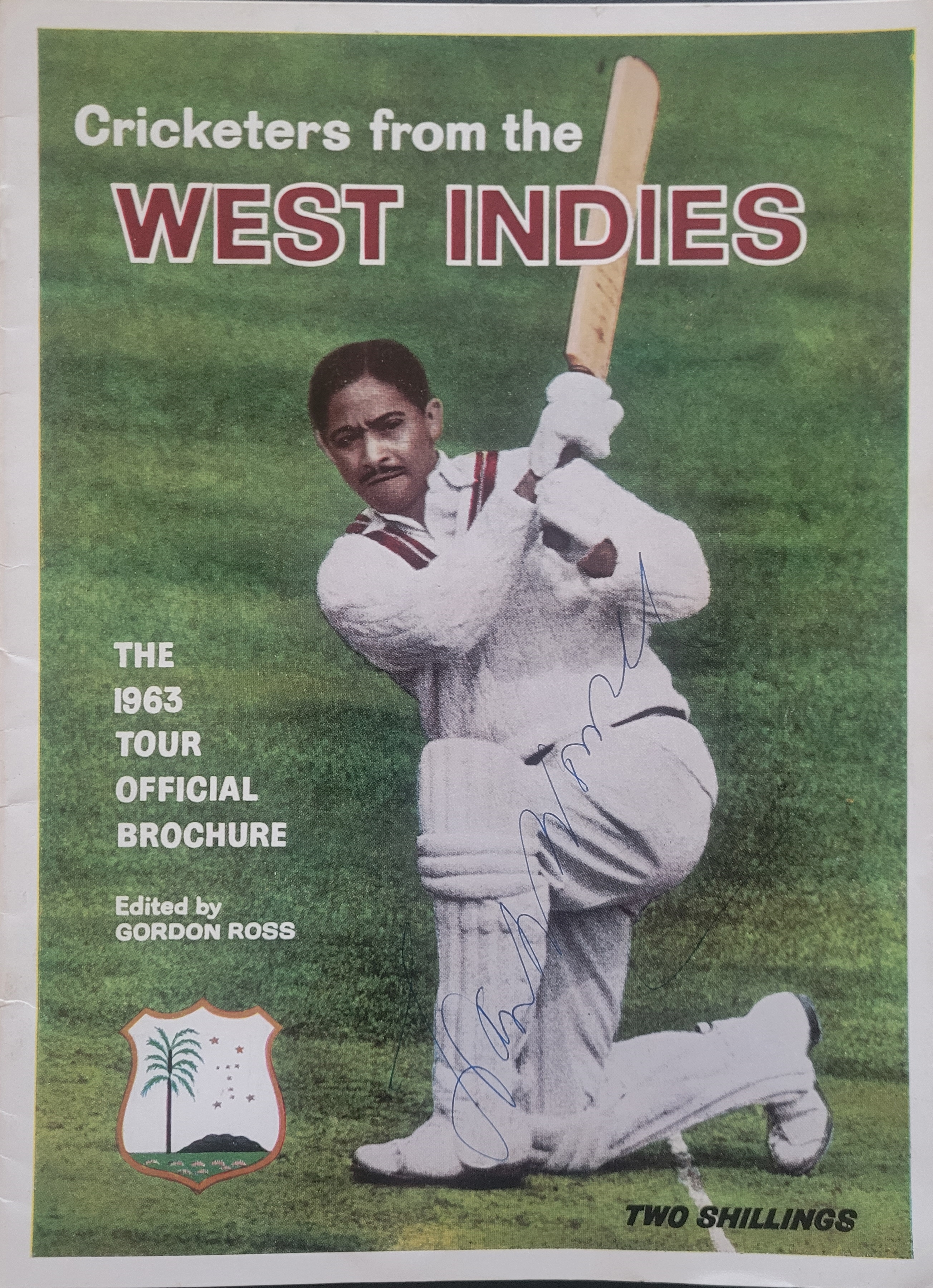 1963 WEST INDIES CRICKET TOUR TO ENGLAND AUTOGRAPHED BROCHURE