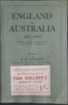 CRICKET 1877-1947 ENGLAND V AUSTRALIA BOOKLET