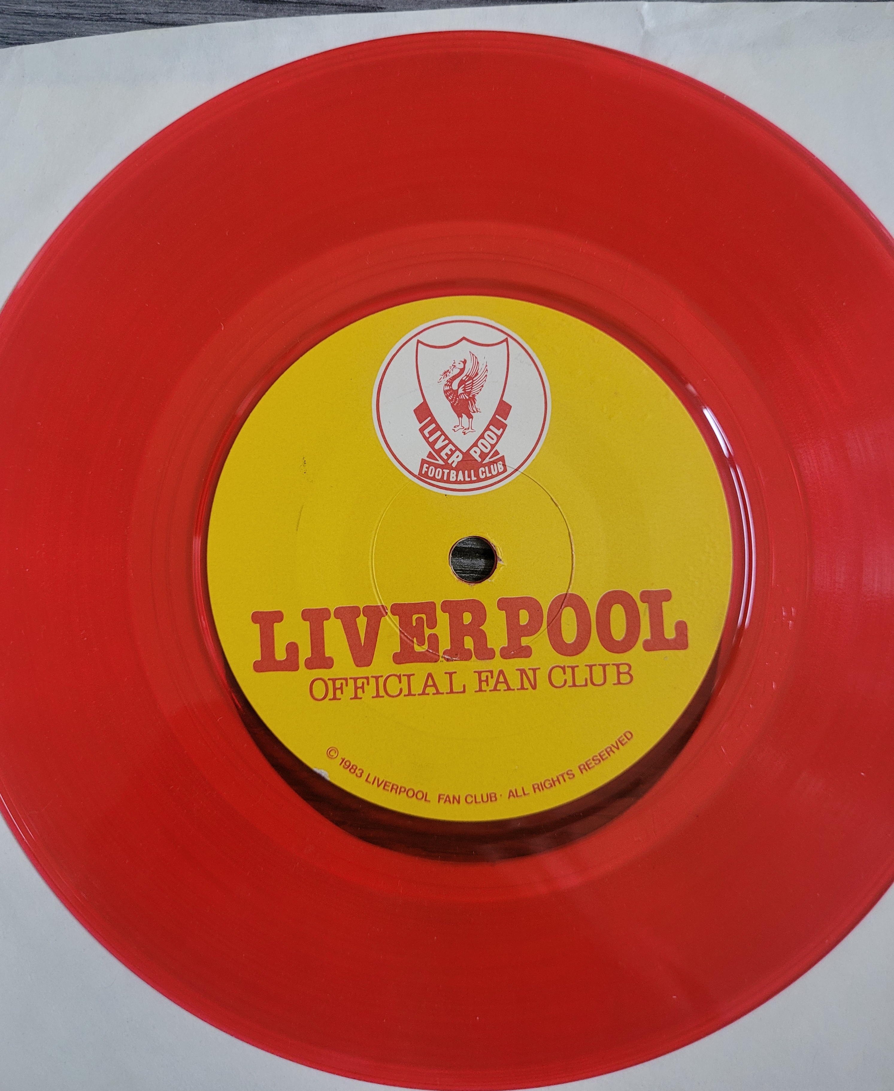 LIVERPOOL 1983 OFFICIAL SUPPORTERS CLUB SINGLE RECORD - Image 2 of 2