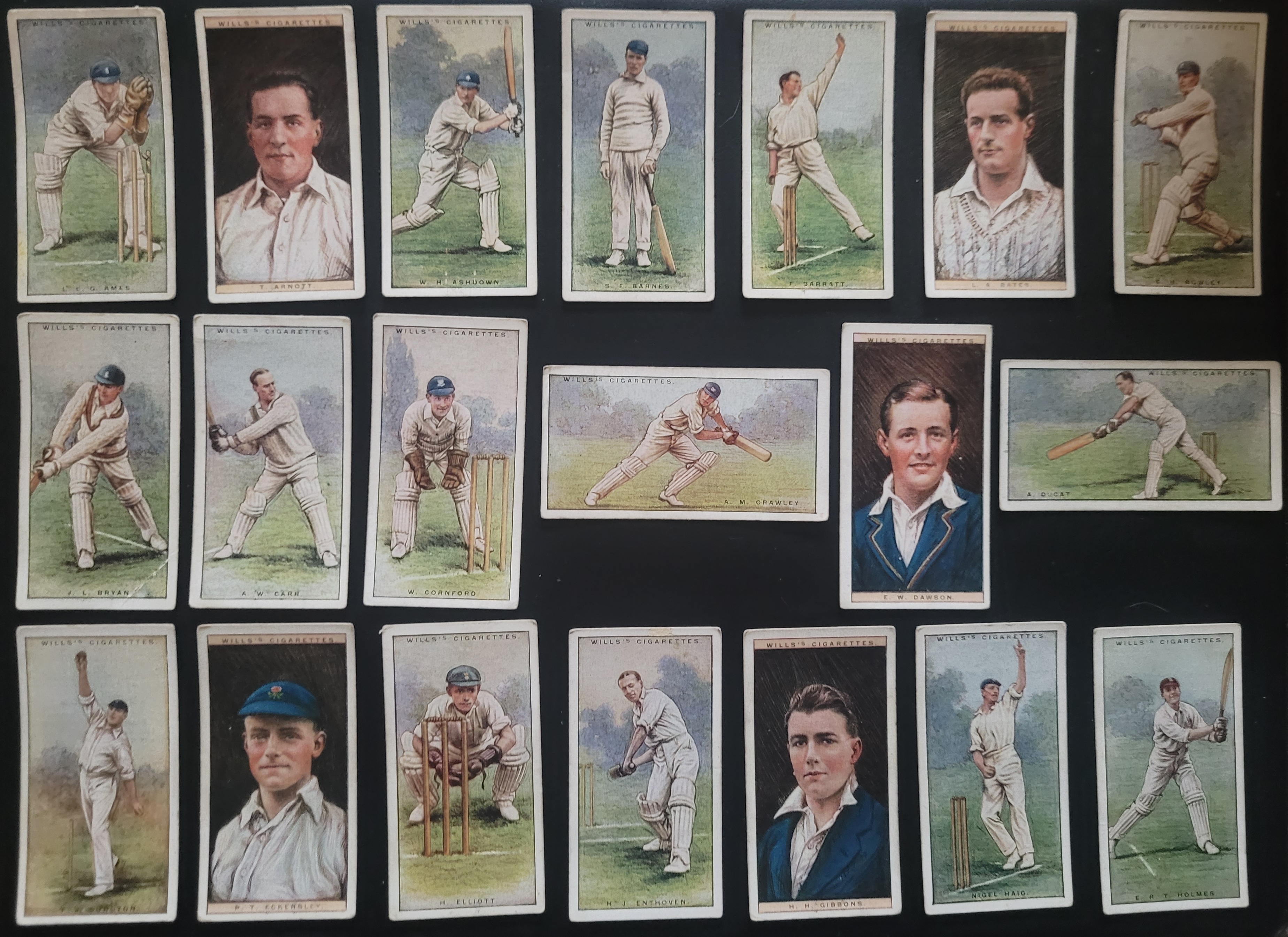 WD & HO WILLS CRICKET CIGARETTE CARDS 49 FROM SET OF 50 ( MISSING NUMBER 39 )