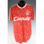 LIVERPOOL RETRO SHIRT AUTOGRAPHED BY JOHN BARNES