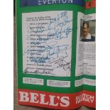 1984 FA CUP FINAL EVERTON V WATFORD FULLY SIGNED BY THE EVERTON TEAM & MANAGER