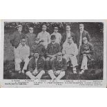 CRICKET ORIGINAL 1906 POSTCARD OF THE WORCESTERSHIRE TEAM