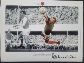 ARSENAL BOB WILSON LARGE AUTOGRAPHED PHOTO