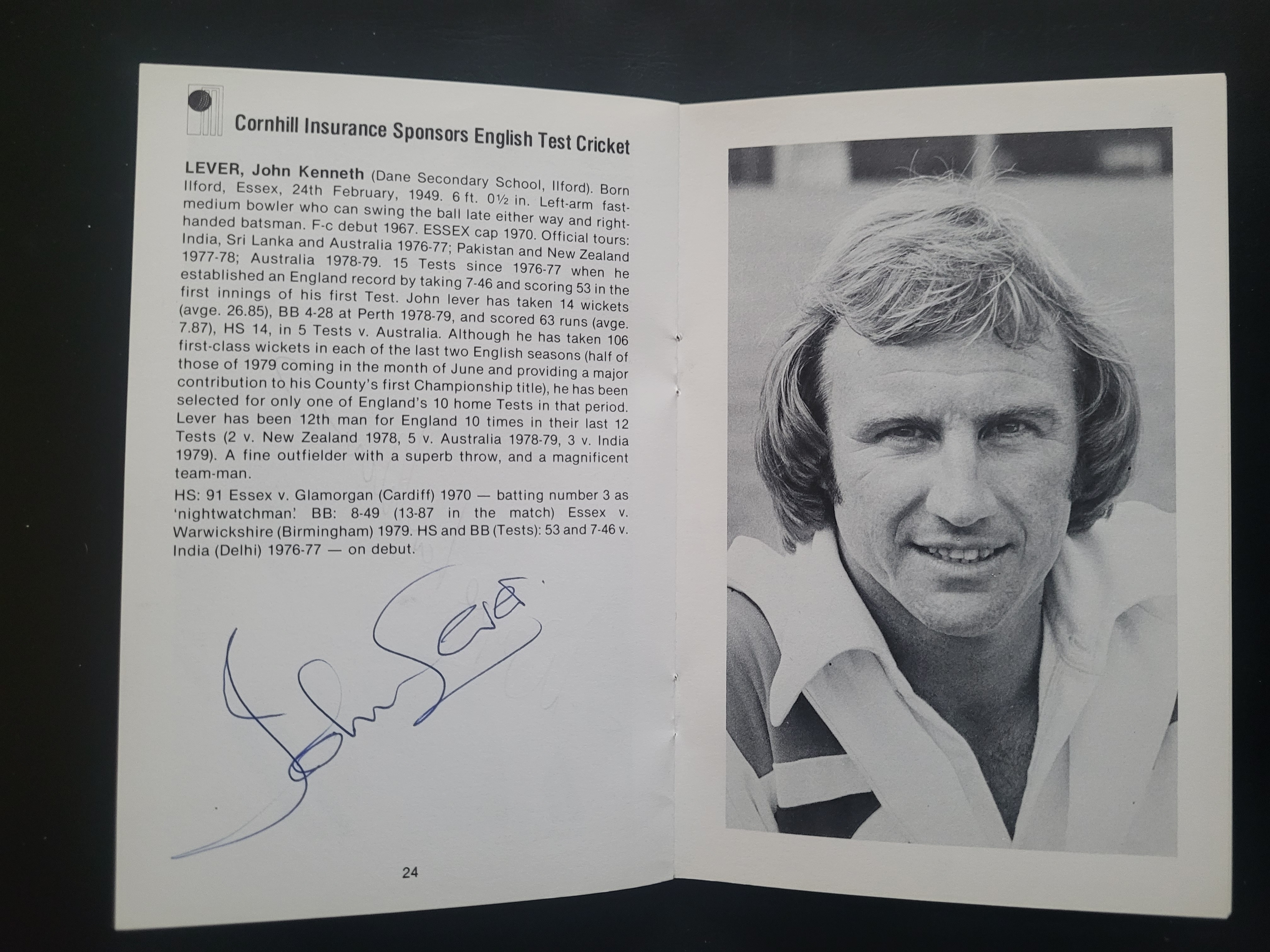 CRICKET 1979-80 ENGLAND IN AUSTRALIA BROCHURE FULLY SIGNED EXCEPT FOR GOOCH & RANDALL - Image 11 of 15