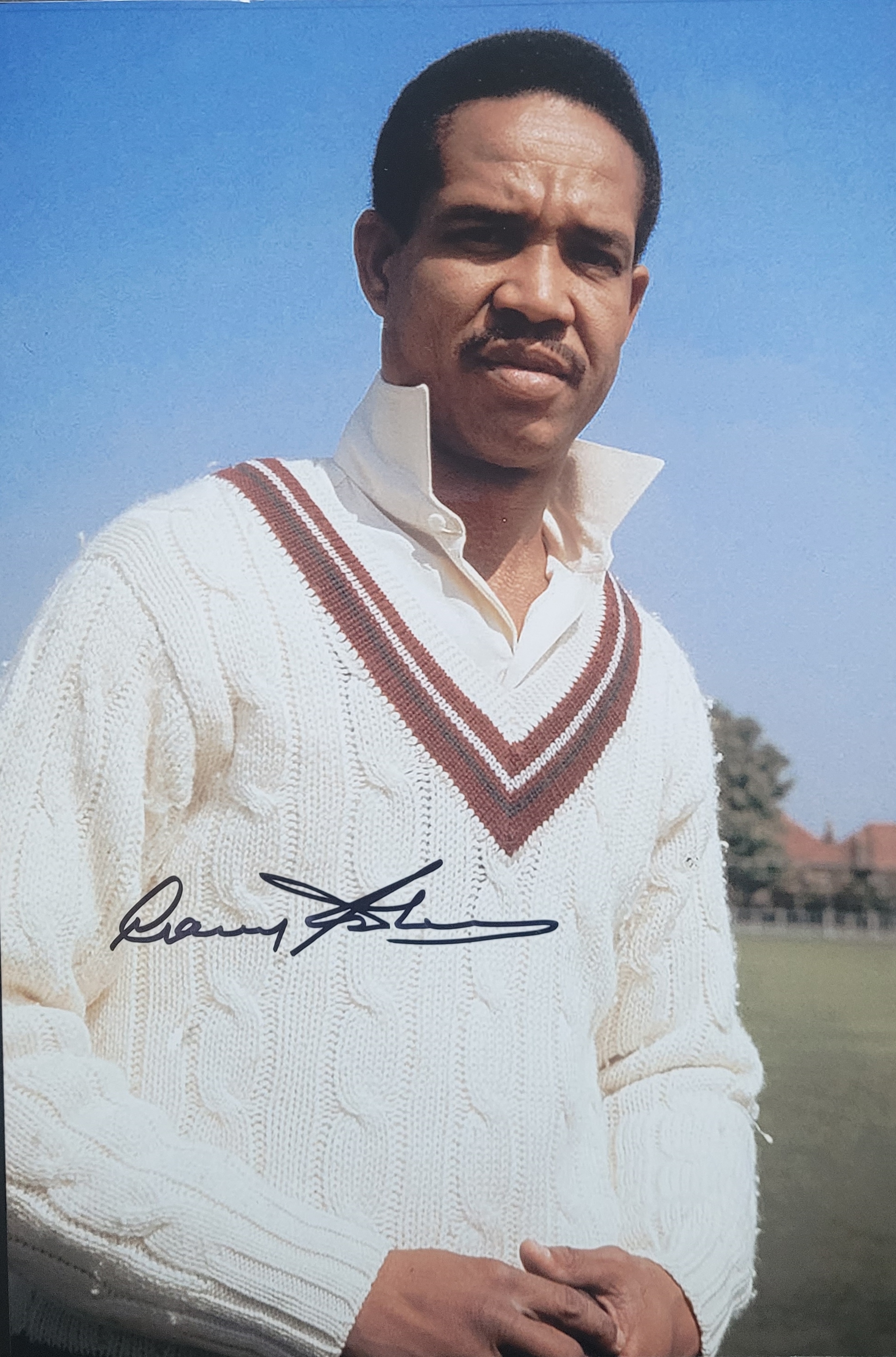 CRICKET GARY SOBERS WEST INDIES & NOTTINGHAMSHIRE AUTOGRAPHED PHOTO