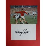 MANCHESTER UNITED ENGLAND 1966 WORLD CUP PLAYER NOBBY STILESAUTOGRAPH