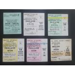 20 ENGLAND HOME MATCH TICKETS 1956 TO 1989