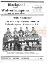 1949-50 BLACKPOOL V WOLVERHAMPTON WANDERERS FA CUP PIRATE PROGRAMME