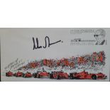 2001 FERRARI MOTOR RACING LTD EDITION POSTAL COVER AUTOGRAPHED BY CHRIS AMON