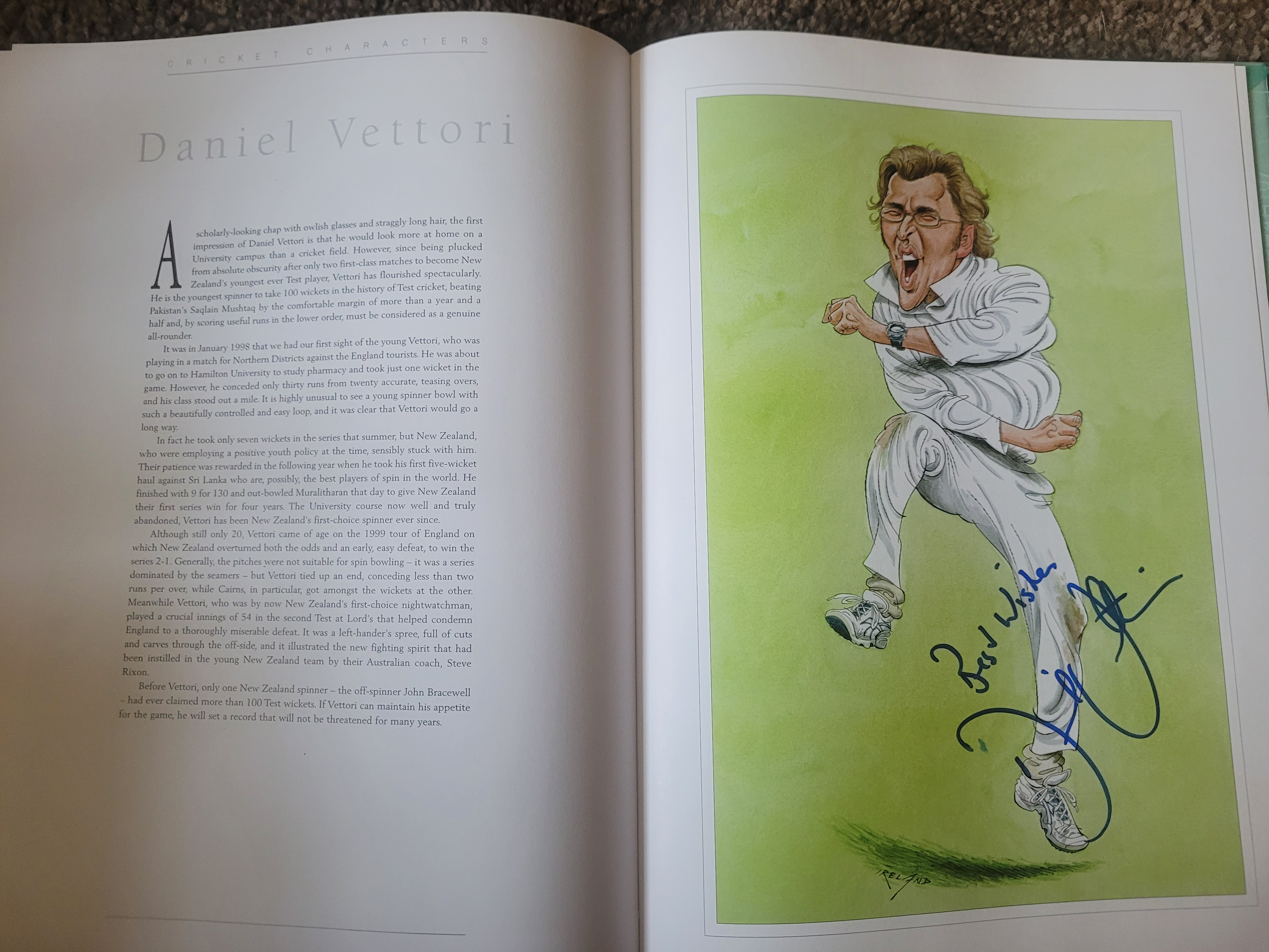 THE CRICKET CARICATURES OF JOHN IRELAND MULTI SIGNED BOOK - Image 34 of 39