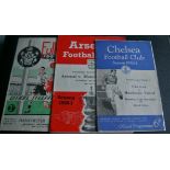 1950-51 MANCHESTER UNITED AWAY PROGRAMMES X 3