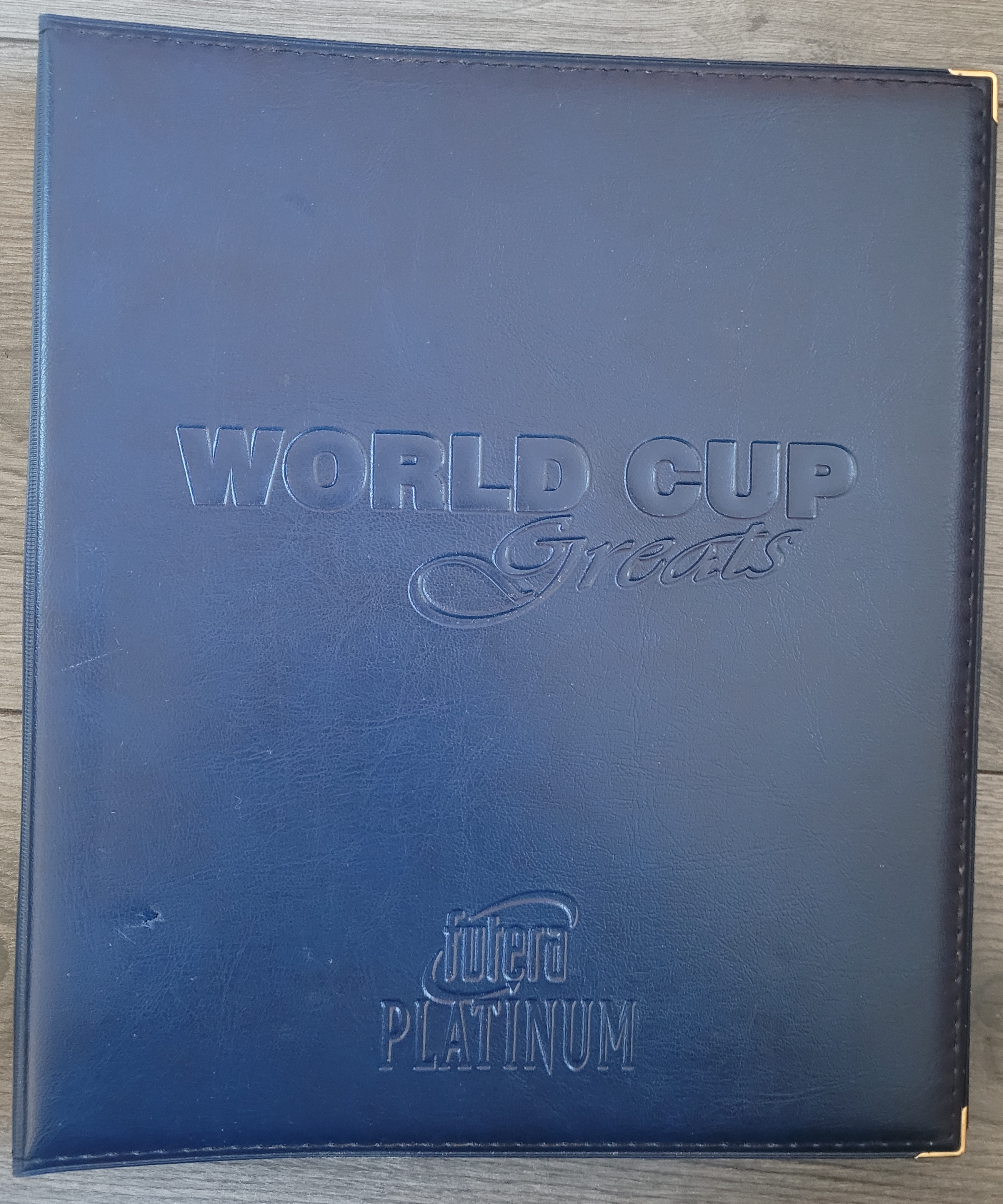 LIMITED EDITION FUTERA PLATINUM ALBUM OF WORLD CUP GREATS - FULL SET OF 51 CARDS