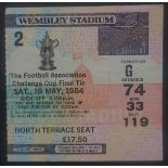 1984 FA CUP FINAL EVERTON V WATFORD TICKET