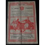 1950-51 LIVERPOOL V MANCHESTER UNITED