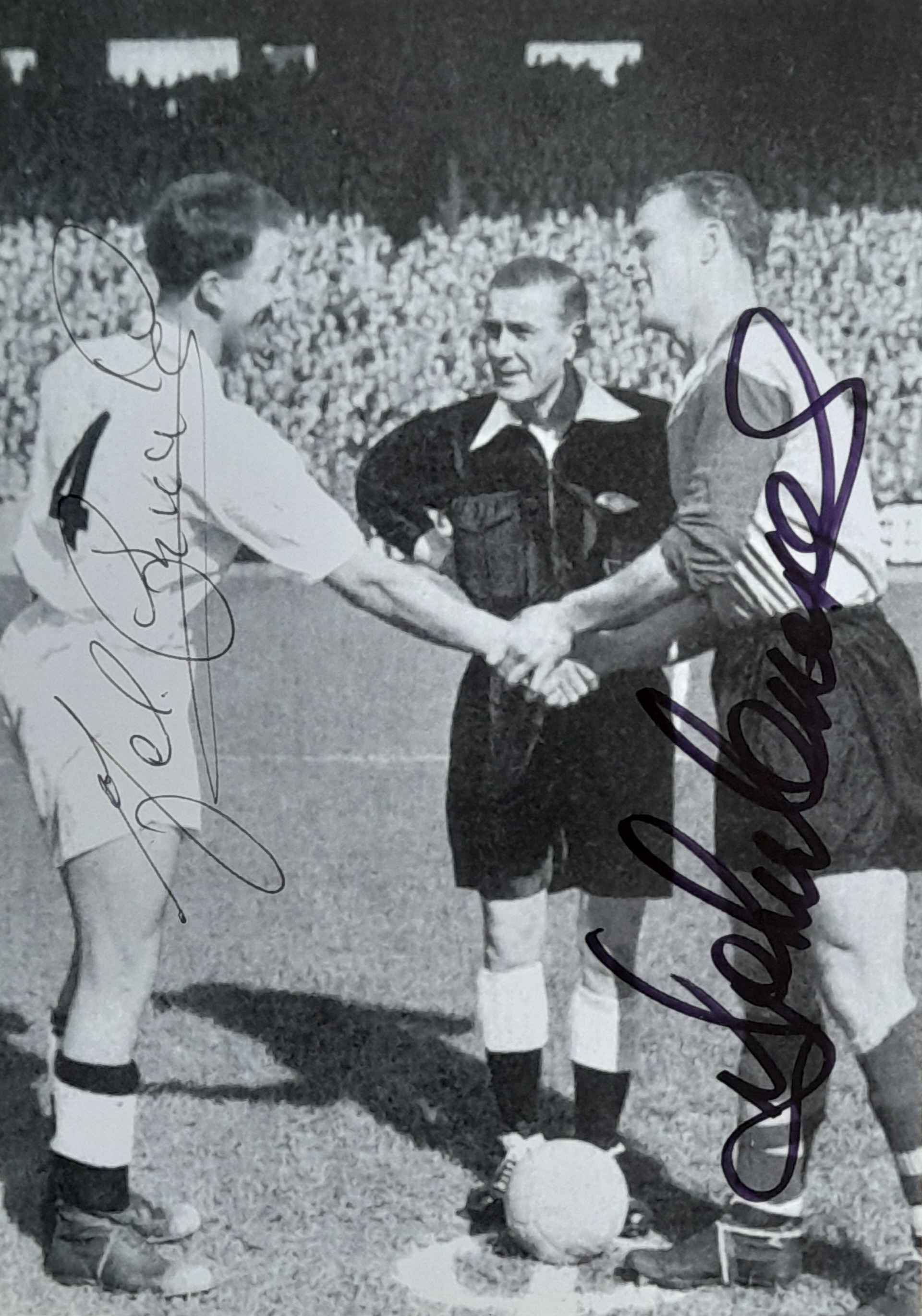 JOHN CHARLES & MEL CHARLES AUTOGRAPHED POSTCARD