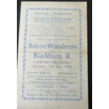 1945-46 BOLTON WANDERERS V BLACKBURN ROVERS FA CUP