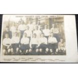 1908-09 FA CUP ORIGINAL DERBY COUNTY POSTCARD
