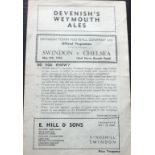 1945-46 SWINDON TOWN V CHELSEA NEIL HARRIS BENEFIT