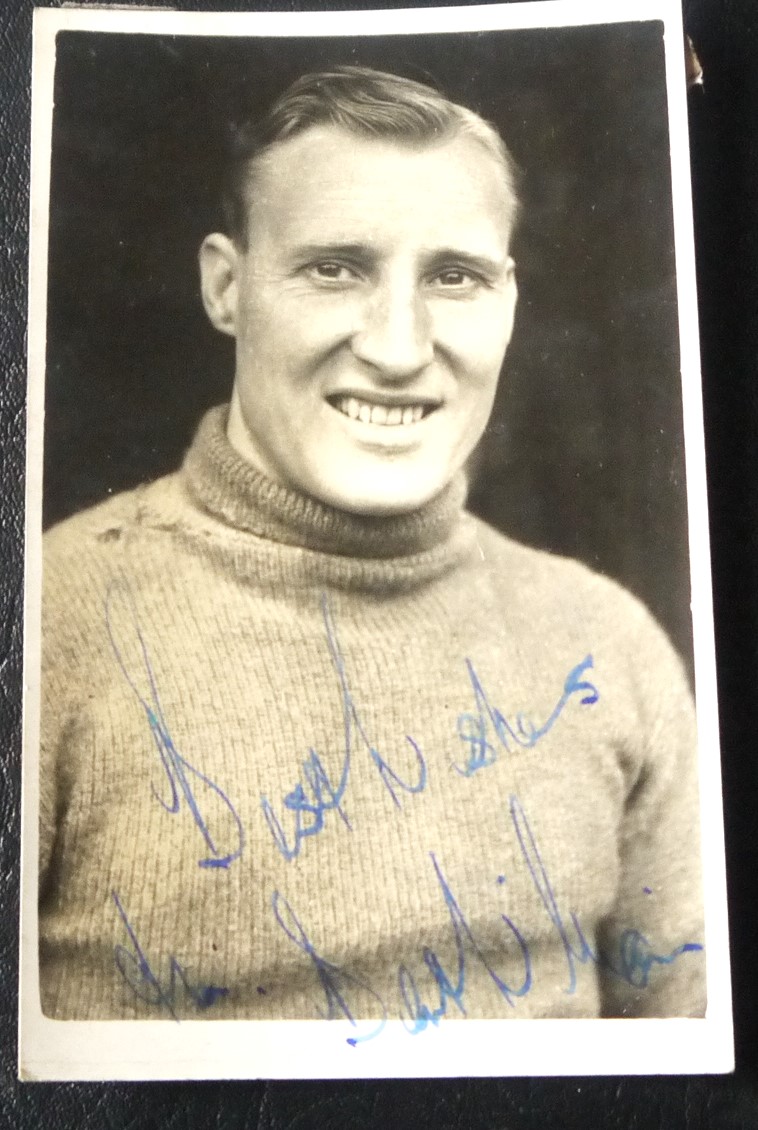 WOLVERHAMPTON WANDERERS BERT WILLIAMS AUTOGRAPHED ALBERT WILKES PHOTO