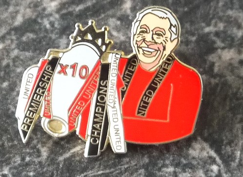 MANCHESTER UNITED ALEX FERGUSON BADGE