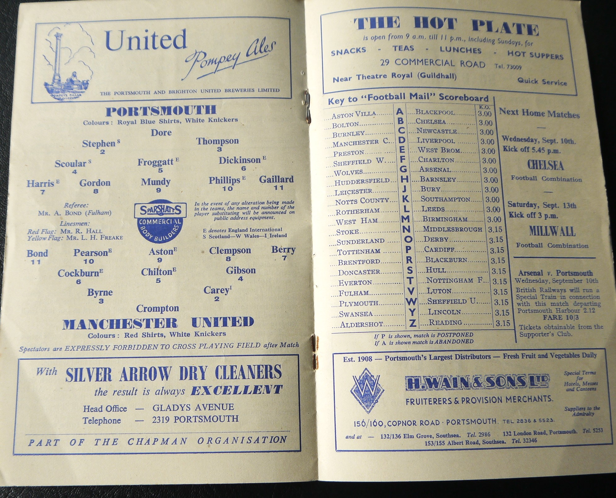 1952-53 PORTSMOUTH V MANCHESTER UNITED - Image 2 of 2