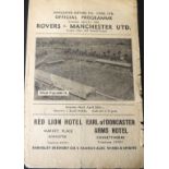 1944-45 DONCASTER ROVERS V MANCHESTER UNITED FOOTBALL LEAGUE WAR CUP
