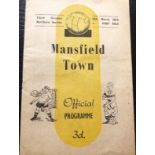 1952-53 MANSFIELD TOWN V PORT VALE